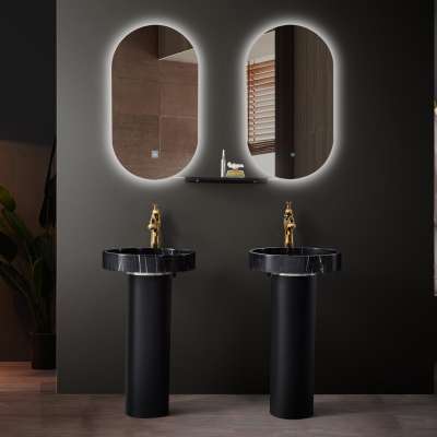 Foshan stainless steel Standing Modern Mirror Vanity Wash Basin Bathroom Cabinet with sink