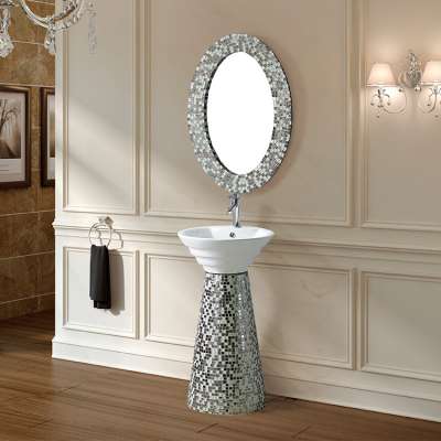 Wholesale Mosaic Modern Mirror Vanity  bathroom Waterproof Wash Basin Bathroom Cabinet