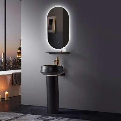 Foshan stainless steel Standing Modern Mirror Vanity Wash Basin Bathroom Cabinet with sink