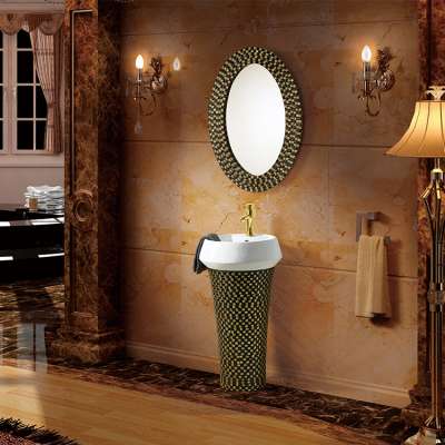 Foshan Professional Design Luxury Saudi Arabic Hot Mosaic Bathroom Vanity Cabinet with sink