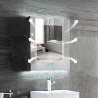 Sensor Dual touch LED bathroom Mirror Cabinet Illuminated Lighted Wall Mounted Mirror cabinet Defogger Mirror