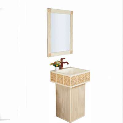 Artistic and antique style Resin pedestal basin floor standing hot sale Resin bathroom cabinet made in Foshan