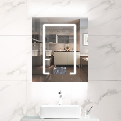 Sensor touch LED bathroom Mirror Cabinet Illuminated Lighted Wall Mounted Mirror cabinet Defogger Mirror with Bluetooth