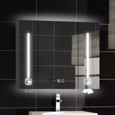 Sensor touch LED bathroom Mirror Cabinet Illuminated Lighted Wall Mounted Mirror cabinet Defogger Mirror