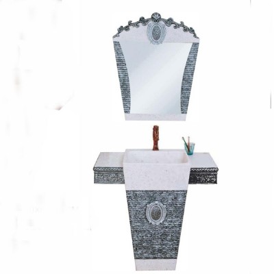 Artistic and antique style Resin pedestal basin floor standing hot sale Resin bathroom cabinet made in Foshan